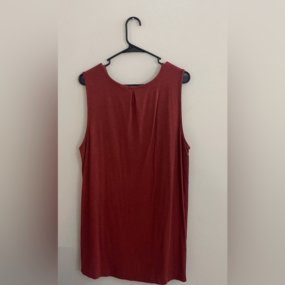 Soft Surroundings rust color Relaxed Pleated Tank Top flowy boho bohemian XL - Picture 7 of 7